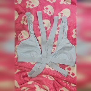 NWOT XL CLUB EXX LIGHT BLUE RAVE TOP